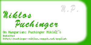 miklos puchinger business card